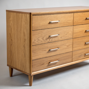 Mid‑Century Modern Dresser with Brass Handles