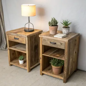 Eco‑Luxe Nightstand with Reclaimed Oak and Soft‑Close Drawer